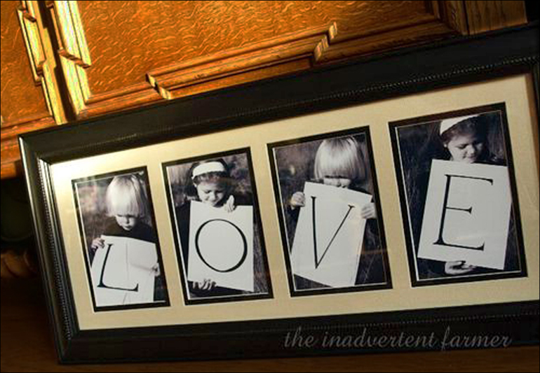 Love craft photo frame kids
